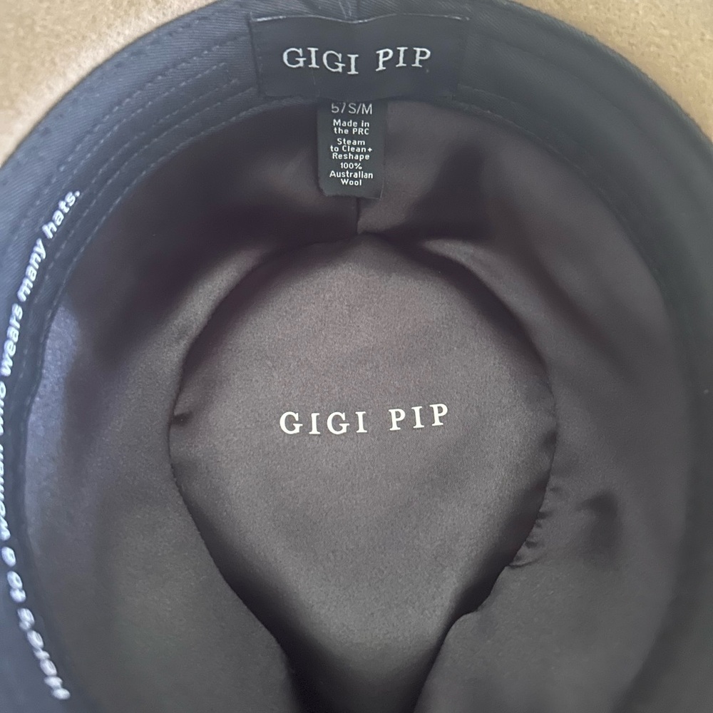 Gigi Pip Monroe Rancher Fedora Brown Felt Wool Fall Hat Womens Size S/M 57 - Picture 4 of 6